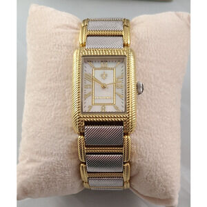Judith Ripka Stainless Steel Watch Mother of pearl Gold